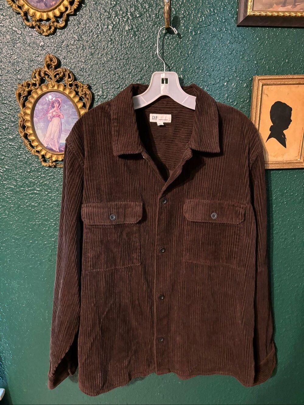 Gap Men’s Corduroy Overshirt Sz Large Brown